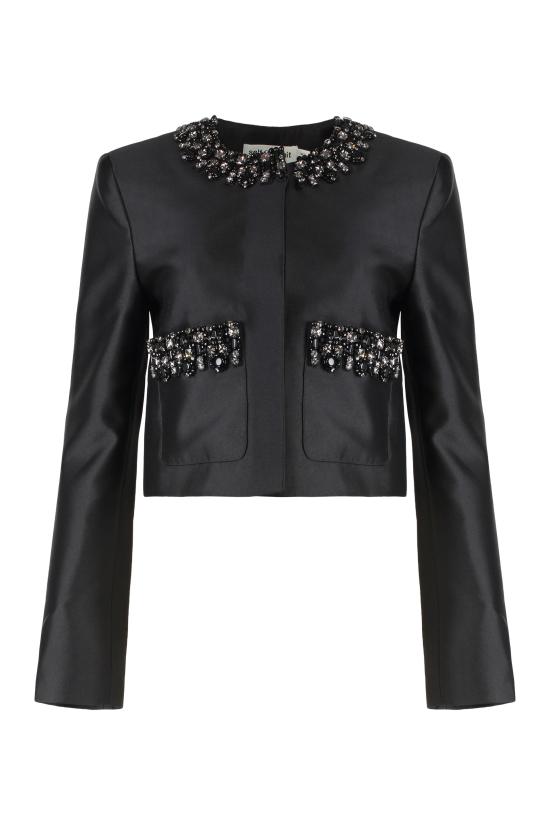 25FW 셀프 포트레이트 가죽 자켓 AW25061JBBLACK black