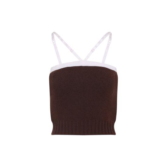 25FW 프라다 민소매 티셔츠 P29B98SAAO18JRF0003 brown