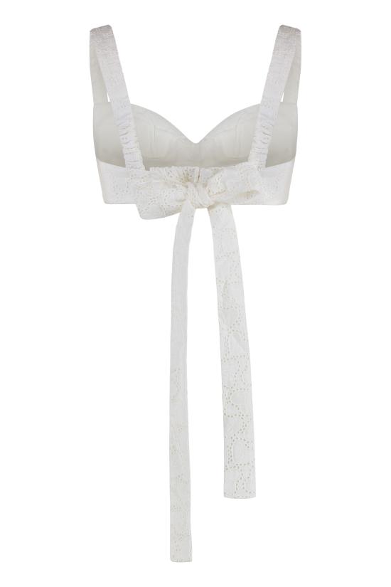 25SS 짐머만 민소매 티셔츠 2545TR251IVO White - ZIMMERMANN