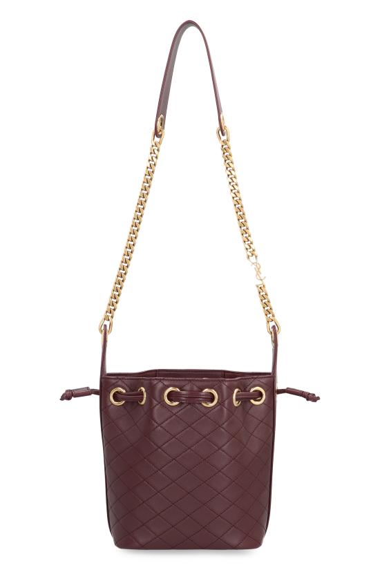 25FW 생로랑 카산드라 램스킨 버킷백 8408861EL076195 Red purple or grape - SAINT LAURENT