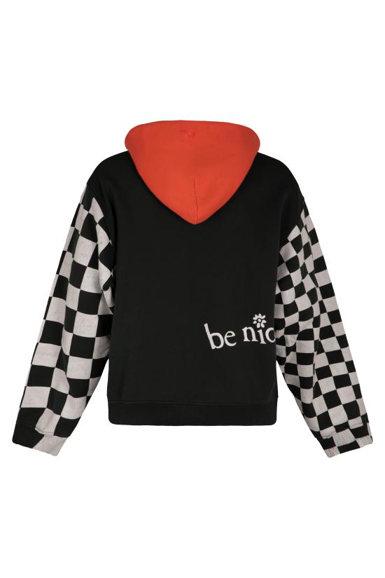  이알엘 후드 티셔츠 ERL08T021BLACKCHECKER green - ERL