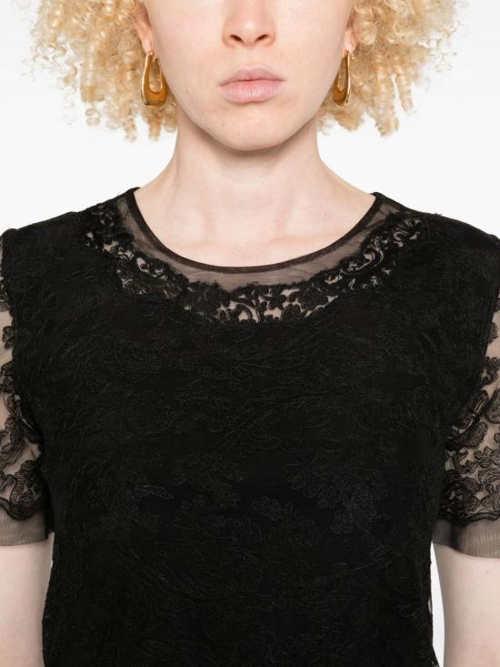 25FW 에르마노 설비노 미디 원피스 D472Q354EQC95708 BLACK - ERMANNO SCERVINO