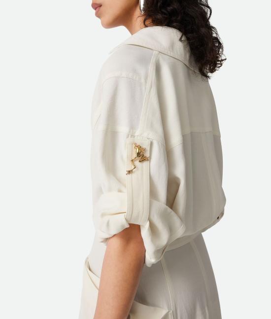 25SS 보테가베네타 미디 원피스 820007V3OZ0 9071 WHITE - BOTTEGA VENETA