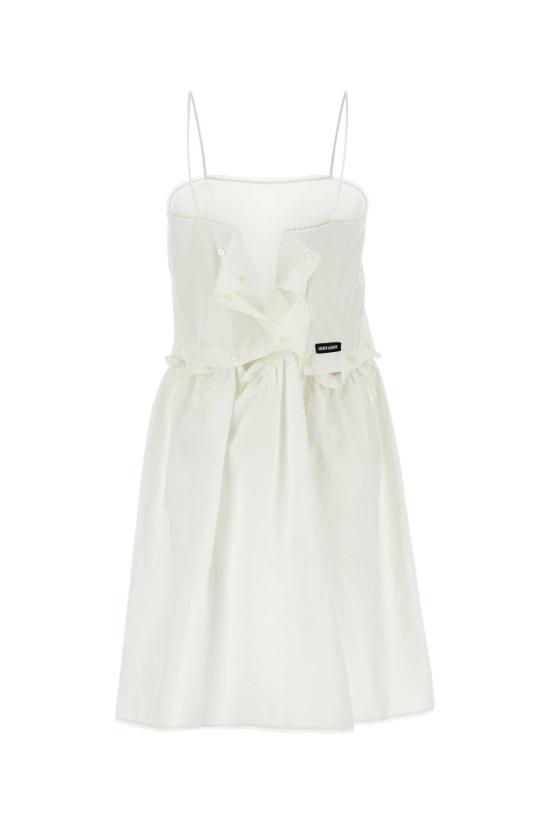 25SS 미우미우 미디 원피스 MF5779SOOO163M F0009 WHITE - MIU MIU