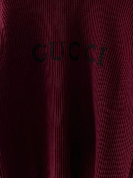 25FW 구찌 울 캐시미어 립 니트 스웨터 833499XKEYJ 6005 BURGUNDY - GUCCI