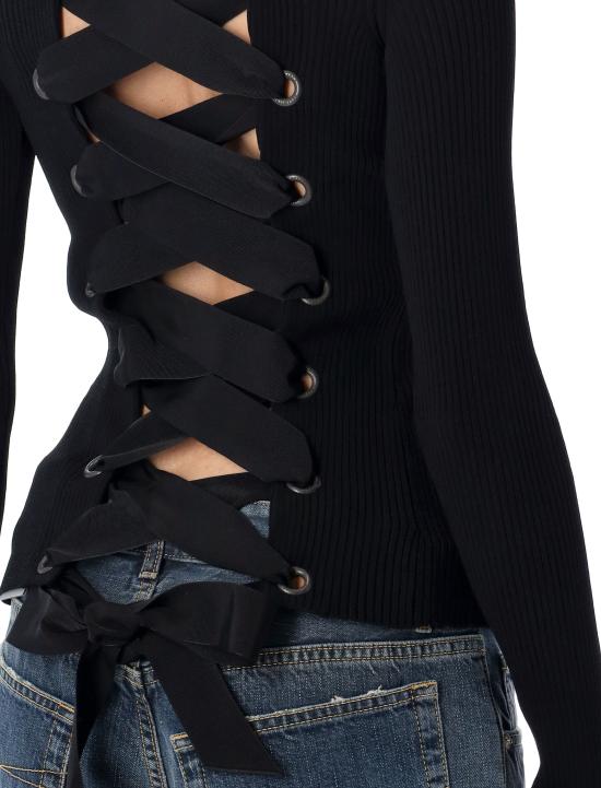 25SS 발렌시아가 긴팔 티셔츠 828347T5230 1000 BLACK - BALENCIAGA