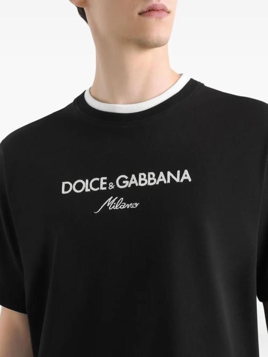 25FW 돌체앤가바나 반팔 티셔츠 G8ST6ZG7PCG N0000 BLACK - DOLCE & GABBANA