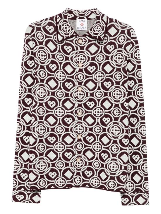 25FW 카사블랑카 긴팔 셔츠 MAW25KW1093 01 AUBERGINE