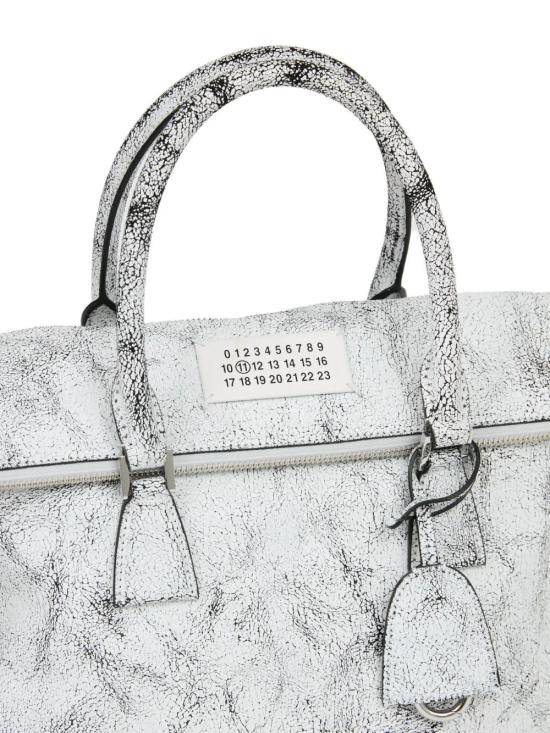 25FW 마르지엘라 5AC 미디움 토트백 SB1WG0074P8568 H9672 WHITE BLACK - MAISON MARGIELA