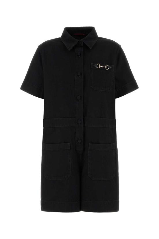 25FW 구찌 데님 점프수트 832483XDDBK 1000 BLACK