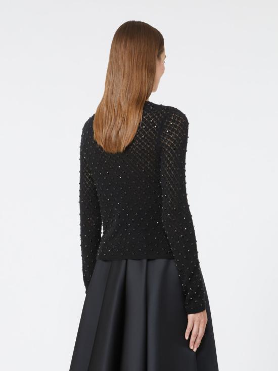 25FW 막스마라 스튜디오 가디건 2526366014600 002 Black - MAX MARA STUDIO