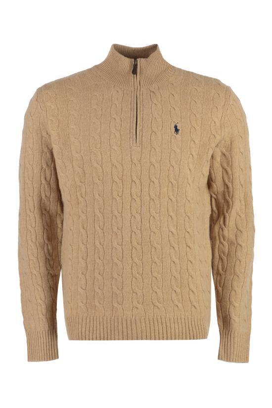 26FW 폴로 랄프로렌 포니 자수 케이블 니트 점퍼 710876766 006 NUDE NEUTRALS