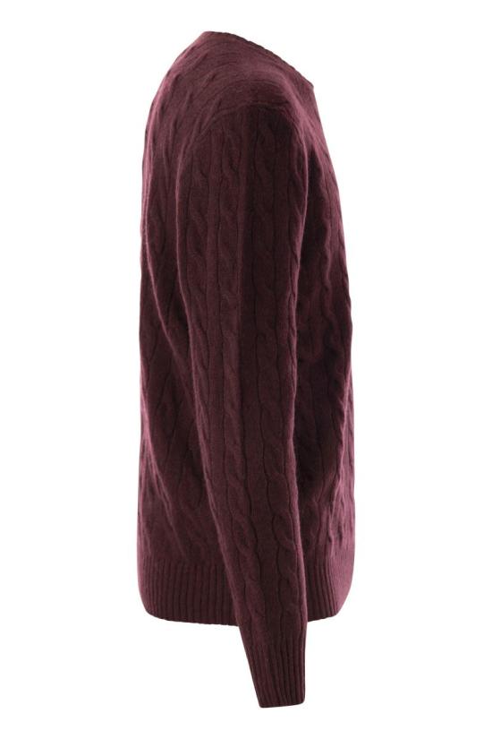  폴로 랄프로렌 케이블 니트 스웨터 710876762 011 BORDEAUX - POLO RALPH LAUREN