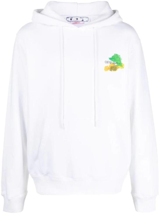 25SS 오프화이트 후드 티셔츠 OMBB097S23FLE004 0184 White