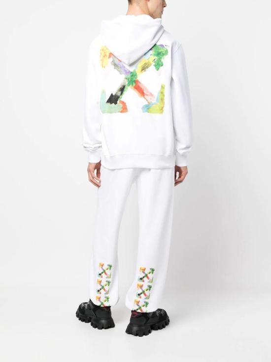 25SS 오프화이트 후드 티셔츠 OMBB097S23FLE004 0184 White - OFF WHITE