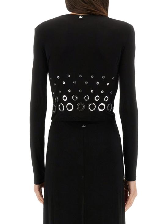 25SS 파코라반 긴팔 티셔츠 25PJTO047CU0014 P001 Black - PACO RABANNE