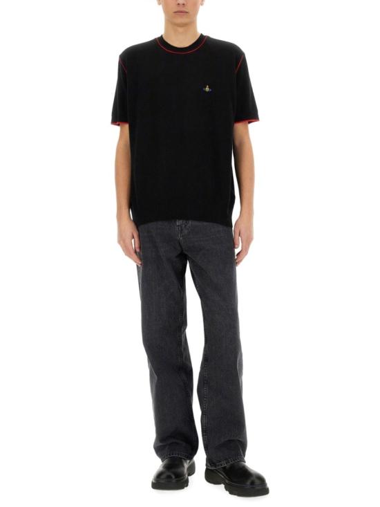 25SS 비비안웨스트우드 반팔 티셔츠 27010013 Y0037N401 Black - VIVIENNE WESTWOOD