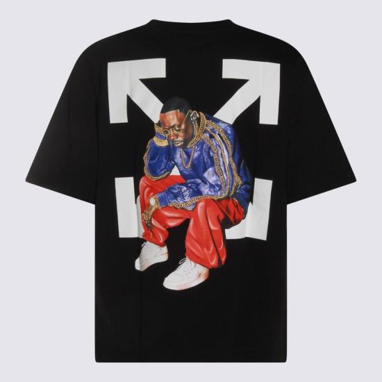 25FW 오프화이트 반팔 티셔츠 OMAA120F25JER0081001 Black - OFF WHITE