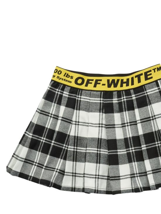 25FW [키즈] 오프화이트 스커트 OGCC02AF25FAB001 1018 BLACK YELLOW - OFF WHITE