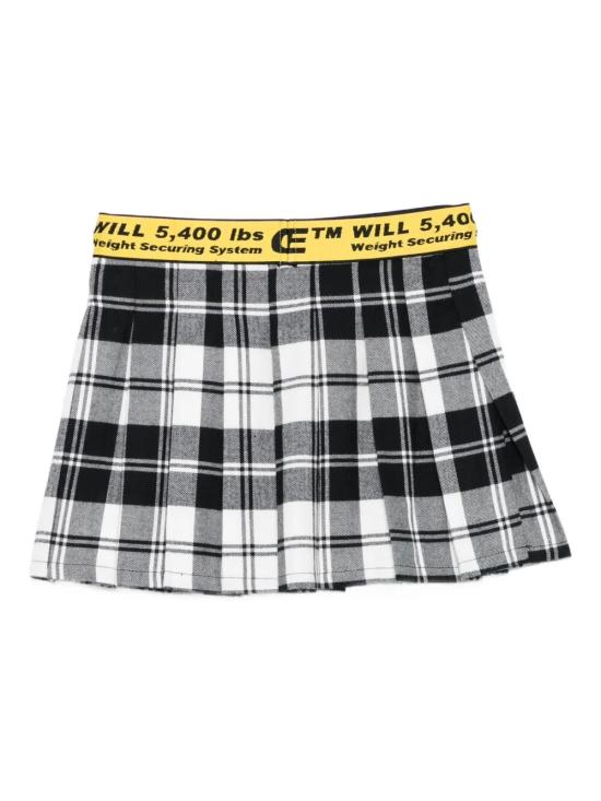 25FW [키즈] 오프화이트 스커트 OGCC02AF25FAB001 1018 BLACK YELLOW - OFF WHITE