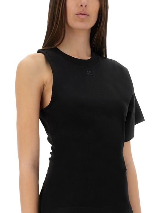  쿠레쥬 반팔 티셔츠 225JTS201 JS01079999 Black - COURREGES