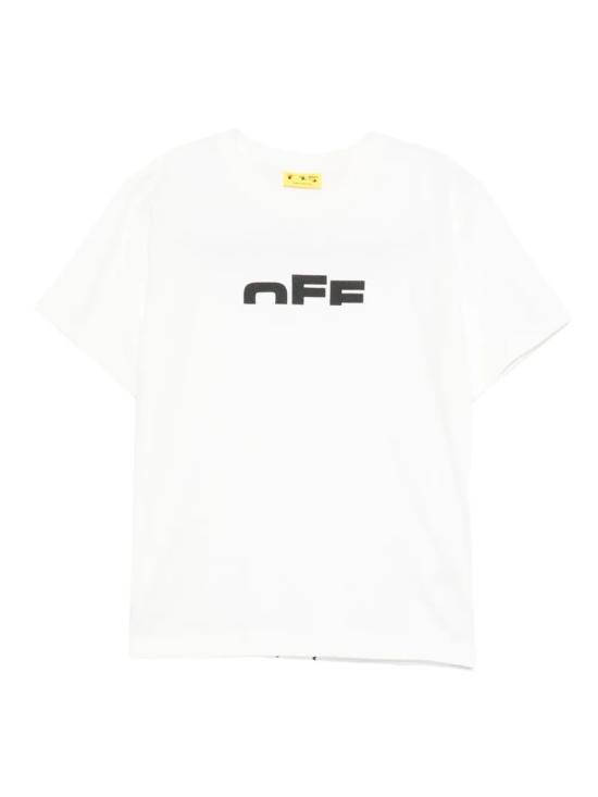 25FW [키즈] 오프화이트 티셔츠 OBAA002F25JER002 0110 WHITE BLACK - OFF WHITE