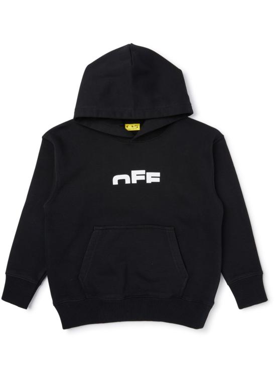 25FW [키즈] 오프화이트 티셔츠 OBBB001F25FLE001 1001 BLACK WHITE