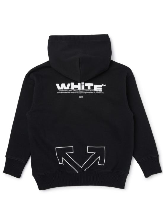 25FW [키즈] 오프화이트 티셔츠 OBBB001F25FLE001 1001 BLACK WHITE - OFF WHITE