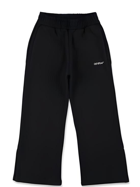 25FW [키즈] 오프화이트 트레이닝/조거 팬츠 OGCH00AF25FLE001 1001 BLACK WHITE