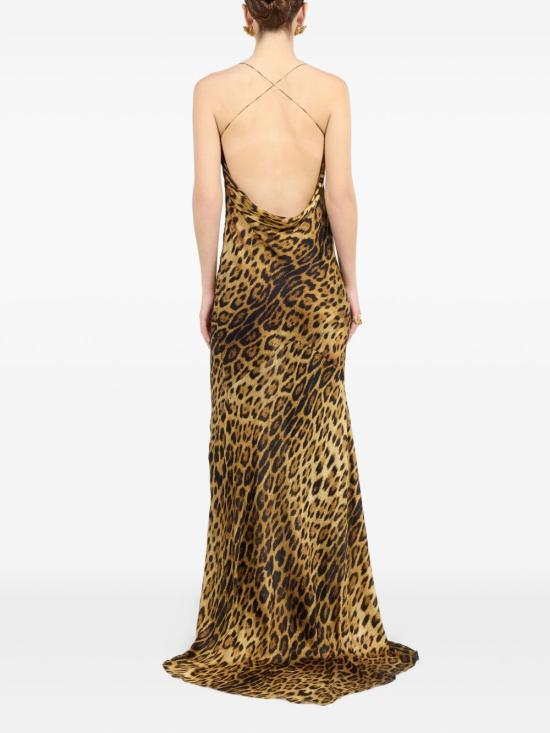 25FW 로베르토 카발리 미디 원피스 VWT103 HZQ7100504 Jaguar - ROBERTO CAVALLI