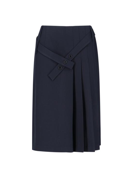 25FW 사이블사렐 미디 스커트 KILT SKIRT TITAN MIDNIGHT Blue