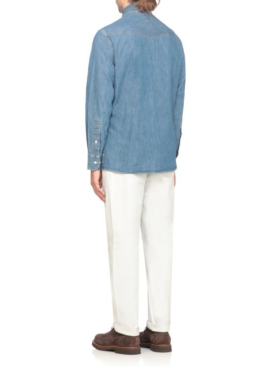 25FW 브루넬로 쿠치넬리 데님 셔츠 MH1924008 CCF66 Blue - BRUNELLO CUCINELLI