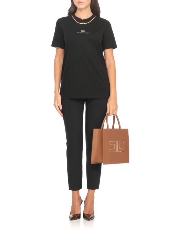 25FW 엘리자베타프랜치 스트레이트 팬츠 PA12056E2 110 Black - ELISABETTA FRANCHI