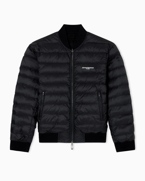 25FW 엠포리오 아르마니 봄버 자켓 EM003783 AF19870 FC252 Black - EMPORIO ARMANI