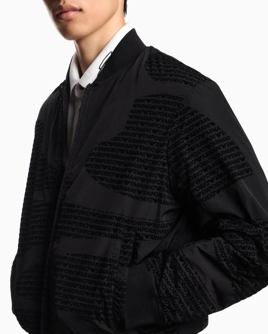 25FW 엠포리오 아르마니 봄버 자켓 EM003783 AF19870 FC252 Black - EMPORIO ARMANI