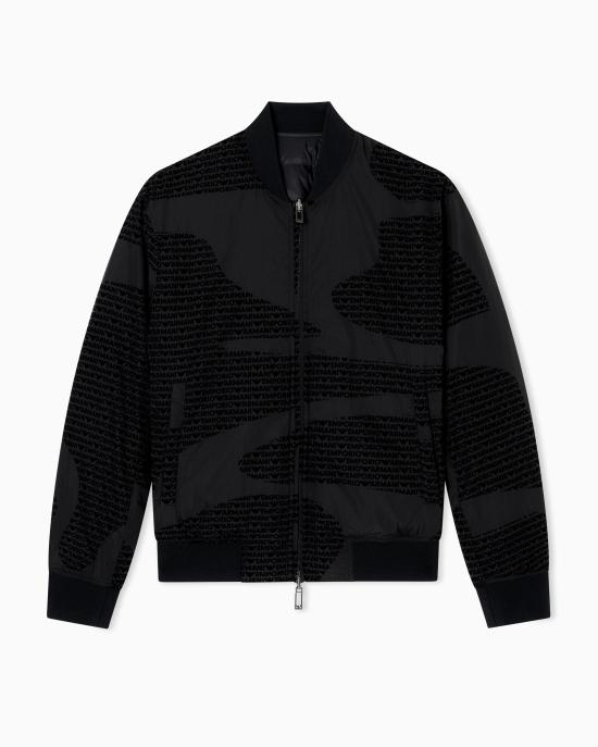 25FW 엠포리오 아르마니 봄버 자켓 EM003783 AF19870 FC252 Black