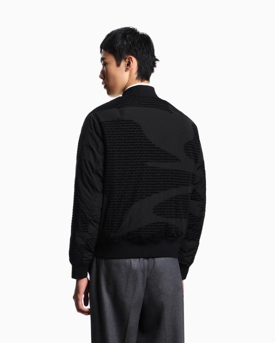 25FW 엠포리오 아르마니 봄버 자켓 EM003783 AF19870 FC252 Black - EMPORIO ARMANI