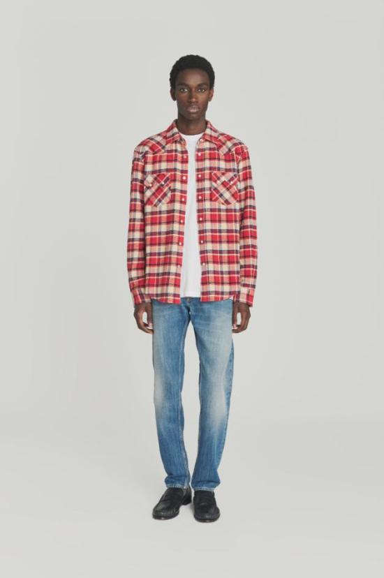 25FW 로이로져스 긴팔 셔츠 RRU148 CQ19 1510 0159 Red - ROY ROGER'S