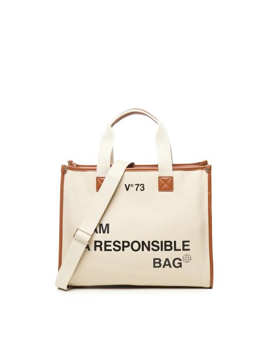 25FW 브이73 토트백 73BS6AF01 RESPONSIBILITY BISNATURALE CUO NATURAL CUIR - V73