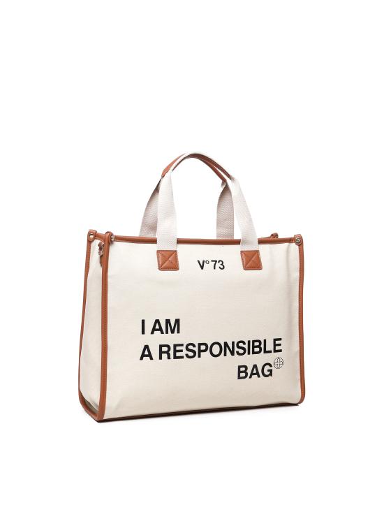 25FW 브이73 토트백 73BS6AF01 RESPONSIBILITY BISNATURALE CUO NATURAL CUIR - V73