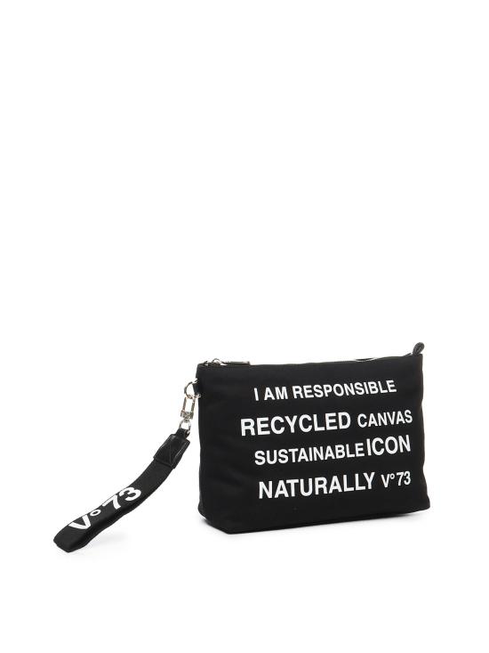 25FW 브이73 클러치/파우치 73BE7V1568 RESPONSIBILITY BEAUTNERO BIANC Black - V73