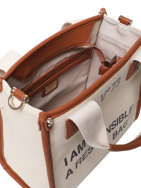 25FW 브이73 토트백 73BS6AF02 RESPONSIBILITY BISNATURALE CUO Natural tan - V73