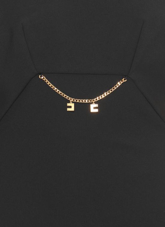 25FW 엘리자베타프랜치 미디 원피스 AB80856E2 110 Black - ELISABETTA FRANCHI