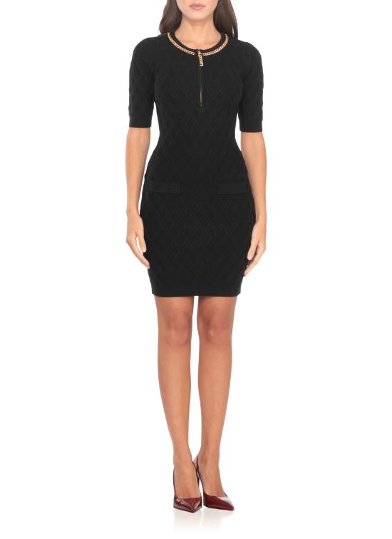 25FW 엘리자베타프랜치 미디 원피스 AM20B56E2 110 Black - ELISABETTA FRANCHI