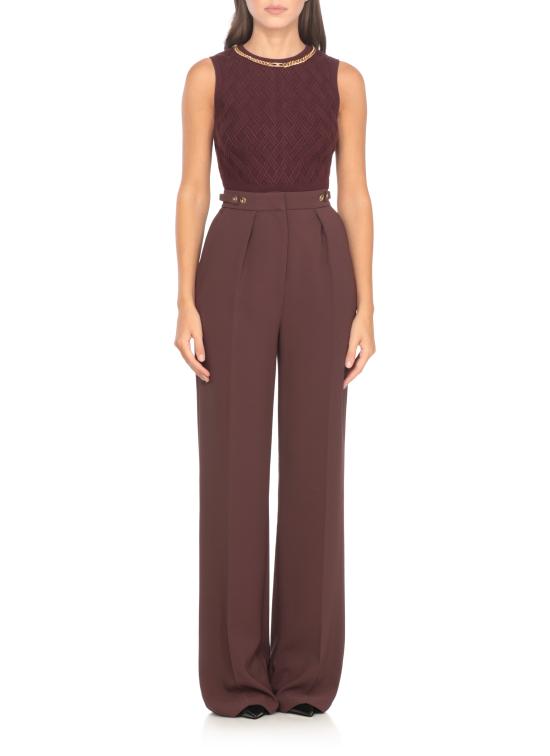 25FW 엘리자베타프랜치 민소매 티셔츠 TK60B56E2 EA4 Bordeaux - ELISABETTA FRANCHI