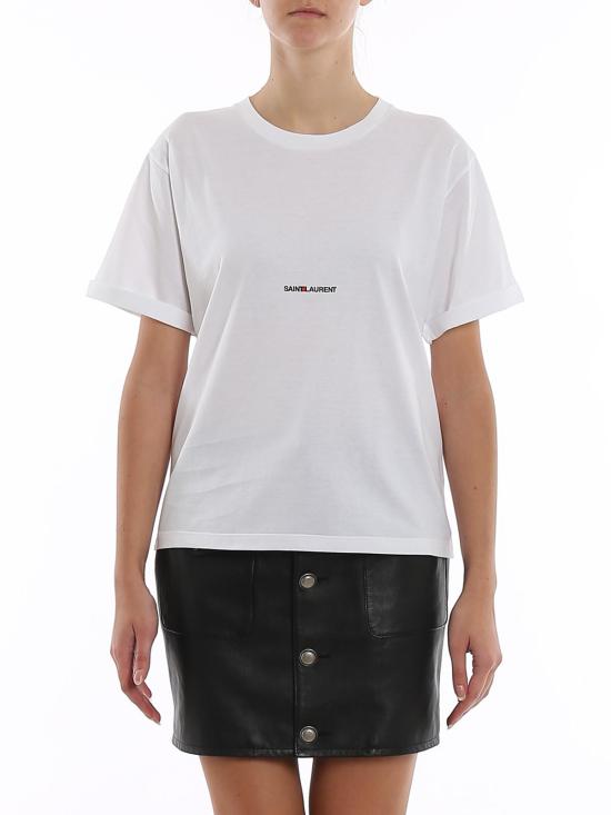 25SS 생로랑 보이프렌드 핏 숏슬리브 티셔츠 460876YB2DQ9000 White - SAINT LAURENT