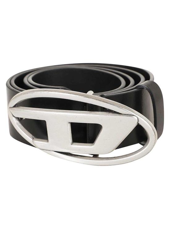  디젤 B-1DR 레더 벨트 D 버클 X08516PR666T8013 Black - DIESEL