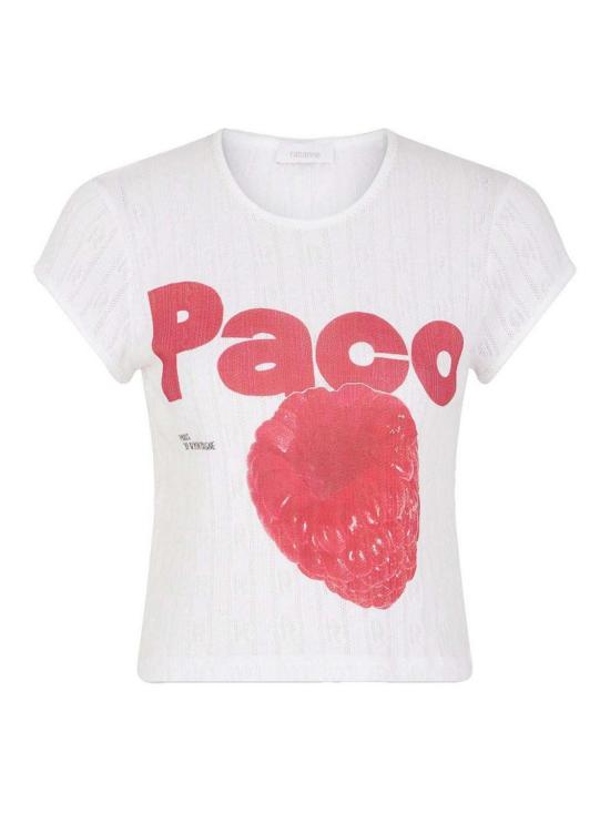 25SS 파코라반 반팔 티셔츠 25PJTE003CO0557P100 White