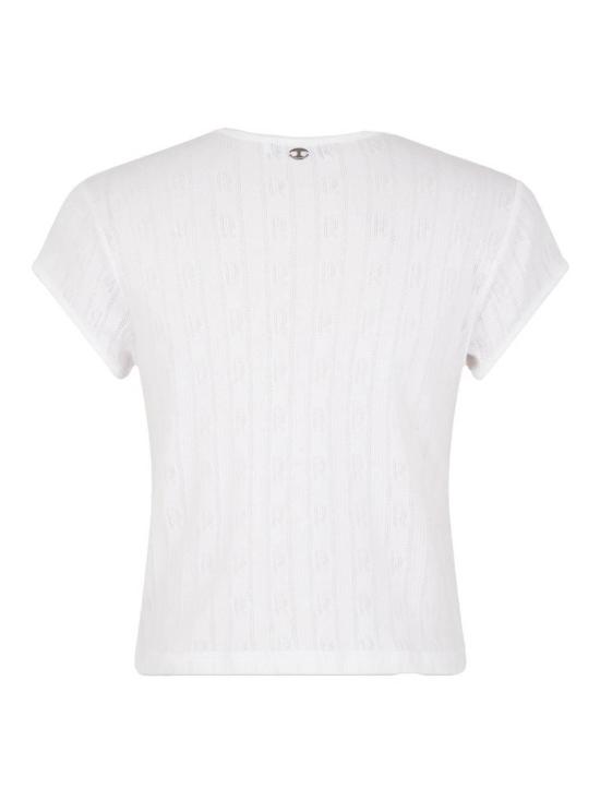 25SS 파코라반 반팔 티셔츠 25PJTE003CO0557P100 White - PACO RABANNE