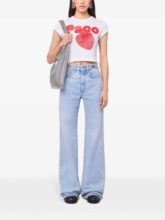 25SS 파코라반 반팔 티셔츠 25PJTE003CO0557P100 White - PACO RABANNE